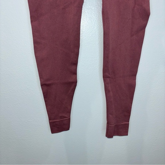 Set Active Seamless High-Waisted Leggings XS Rosewood | Ribbed Waistband - Picture 6 of 13